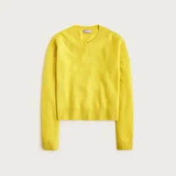 Cashmere high V-neck sweater