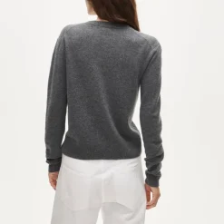 Cashmere high V-neck sweater