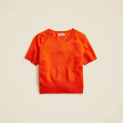 Cashmere shrunken T-shirt