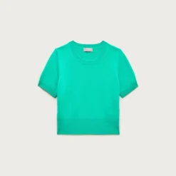 Cashmere shrunken T-shirt