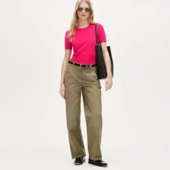Cashmere shrunken T-shirt
