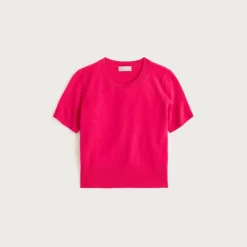 Cashmere shrunken T-shirt