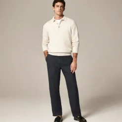 Classic-fit linen trouser