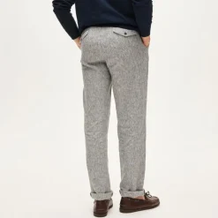 Classic-fit linen trouser