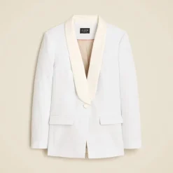 Collection Alexandra shawl-collar blazer in stretch linen blend