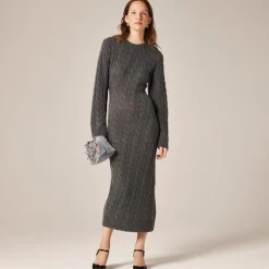 Collection cashmere twisted cable-knit sweater-dress
