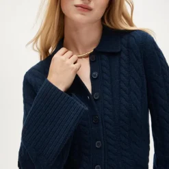 Collection cashmere twisted cable-knit cardigan