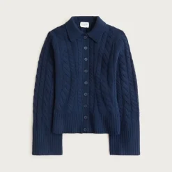 Collection cashmere twisted cable-knit cardigan