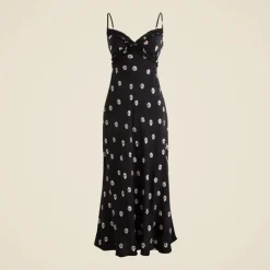 Collection embellished ruffle-trim slip dress