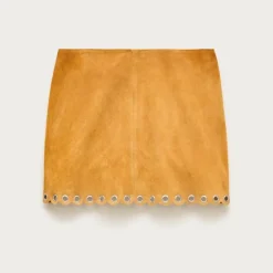 Collection Fairfax scalloped mini skirt in suede