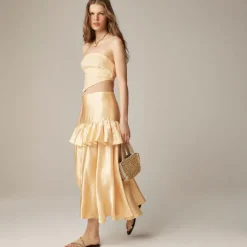 Collection ruffle-tier midi skirt