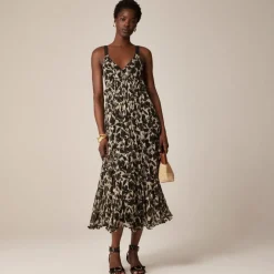 Collection ruffle-trim dress in chiffon