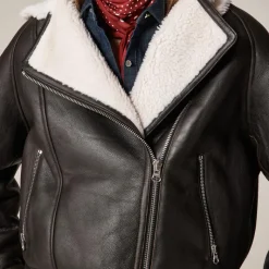 Collection shearling moto jacket