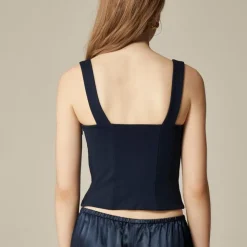 Corset top in stretch ponte