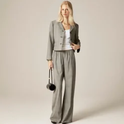 Cosmo pant in plaid Italian gauzy wool blend