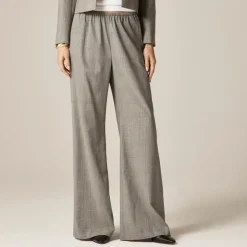 Cosmo pant in plaid Italian gauzy wool blend