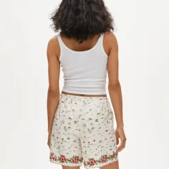Cosmo short in map-print cotton poplin