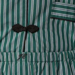 Cotton poplin pajama short set in stripe