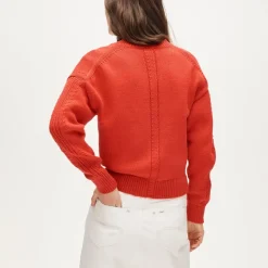 Cotton-blend V-neck pullover sweater