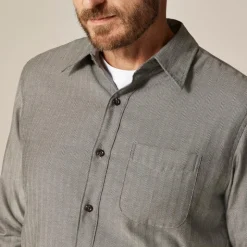 Cotton-cashmere blend shirt in check