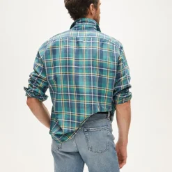 Cotton-hemp blend twill shirt