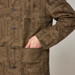 Cotton-linen blend chore jacket