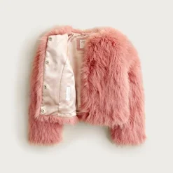 Crewcuts Collection cropped faux-fur jacket