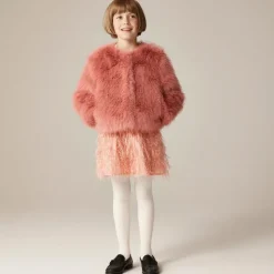 Crewcuts Collection cropped faux-fur jacket