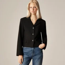 Cropped lady blazer in four-season stretch