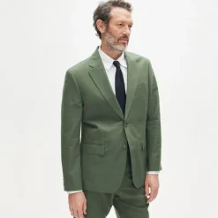 Crosby Classic-fit suit jacket in Baird McNutt Irish cotton-linen blend