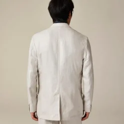 Crosby Classic-fit suit jacket in linen herringbone
