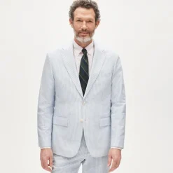 Crosby Classic-fit suit jacket in Portuguese cotton oxford
