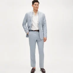 Crosby Classic-fit suit jacket in Baird McNutt Irish cotton-linen blend