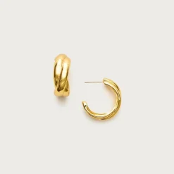 Crossover hoop earrings