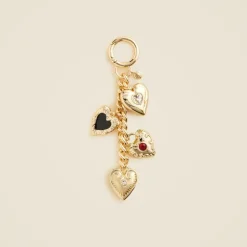 Crystal heart bag charm