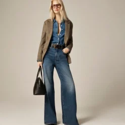 Curvy denim trouser jean