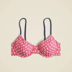 DD 1993 underwire bikini top in pink stamp floral