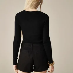 Denim short with sailor pockets