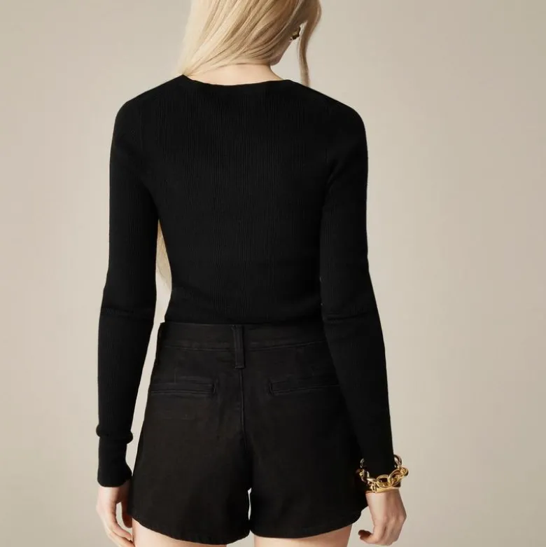 Denim short with sailor pockets