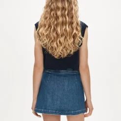 Denim skort