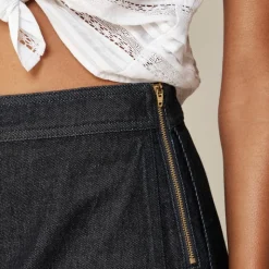Denim skort