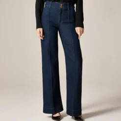 Denim trouser jean with stacked buttons