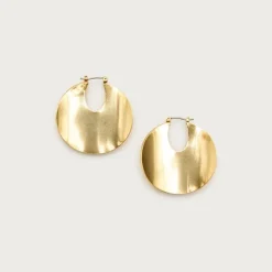 Disc hoop earrings