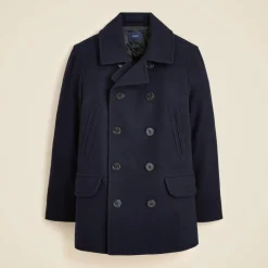 Dock peacoat in wool blend with PrimaLoft®