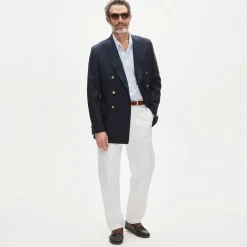 Double-breasted blazer in English wool