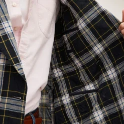 Double-breasted blazer in Japanese seersucker