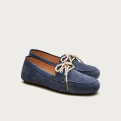Driving loafers in suede with two sets of laces