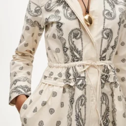 Elena mini shirt-dress in bandana-print cotton poplin