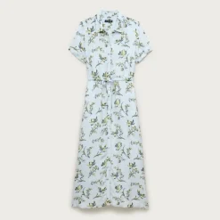 Elena shirt-dress in crepe de chine