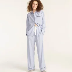 End-on-end cotton long-sleeve pajama set